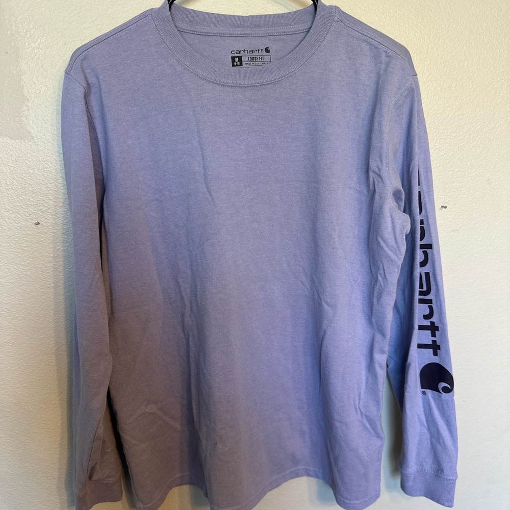 Carhartt Men’s Long Sleeve Crew Tee in Light Lavender